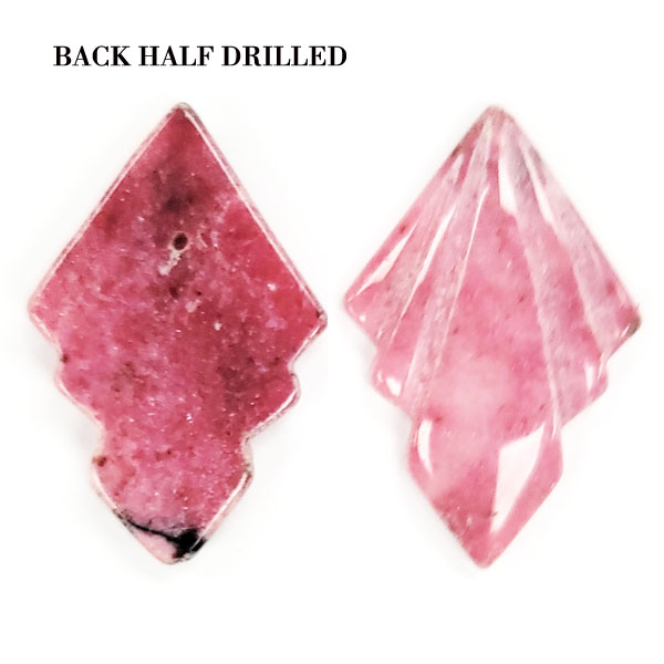 ARROW 22X35MM RHODONITE (2PCS)